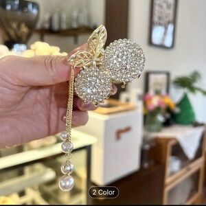 1pc Elegant Cherry Fringe Hair Clip